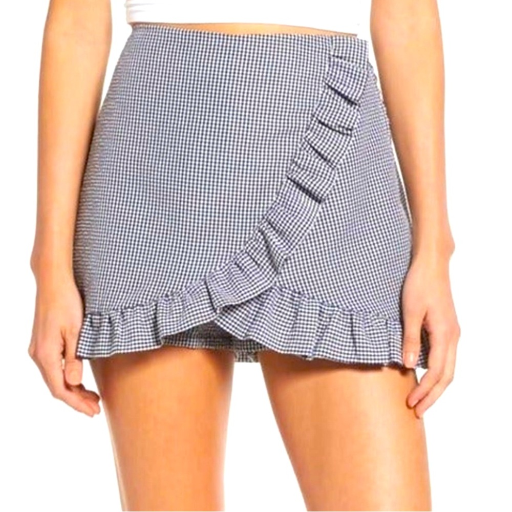 MIMI CHICA black white check ruffle skirt skirt women’s size medium